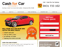 Tablet Screenshot of cashforcarsydney.com.au